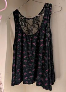 Black Floral Top