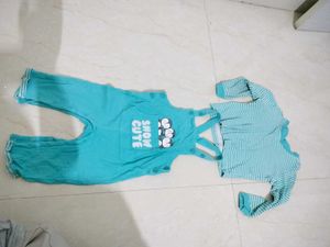 Babyhug Boy Dungarees With Sweatshirt