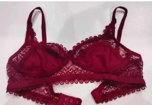 Burgundy Lace Bra