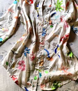 Floral Print Button-Down Shirt
