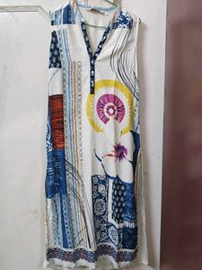 Biba Multicolour Sleeveless Kurta