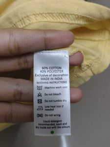 Yellow Cropped Back Cut-out Ruched T-Shirt