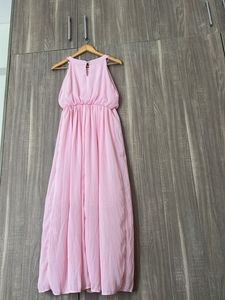 Pink Halter Maxi Dress