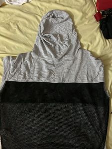 Gray Sleeveless Hoodie