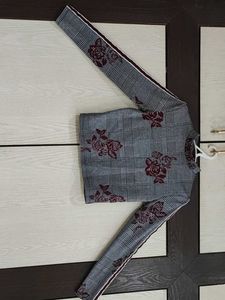 Floral Plaid Crop Top