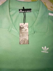 Adidas Polo Crop Top Green