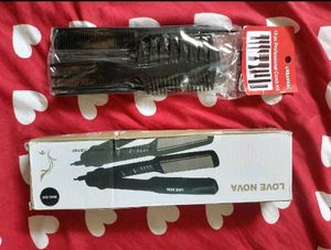 Nova Hair Straightener With Professional Comb Kit