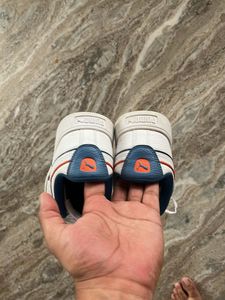 Puma White Blue Orange Casual Sneakers