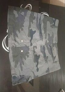 Army Print Mini Skirt