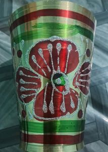mughal Design Brass Glass