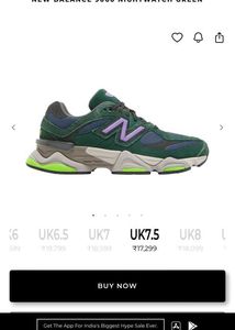 NEW BALANCE 9060 NIGHTWATCH GREEN UK 7.5