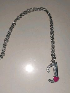J Shape Locket N Chain