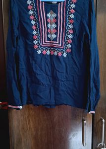 Bronz Navy Blue Top