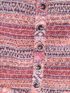 Patterned Button-Down Top