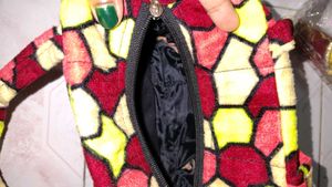 Colorful Geometric Patterned Handbag