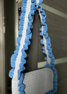 Crochet Ruffle Shoulder Bag