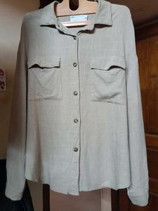 BEIGE COTTON SHIRT