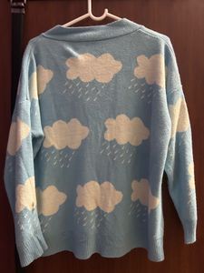 Cloud Print Cardigan