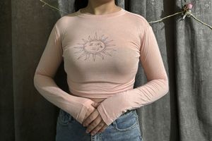 Cute Sun Graphic Long Sleeve Top