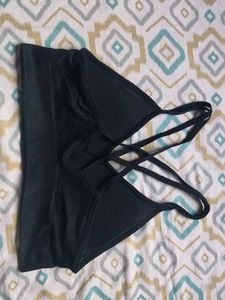 Black Crisscross Padded Bra