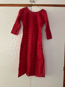 Red Kurta Pent Set