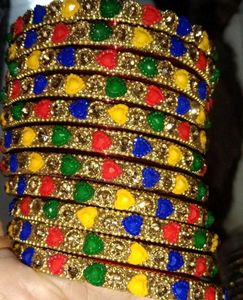 Colorful Beaded Bangle Set