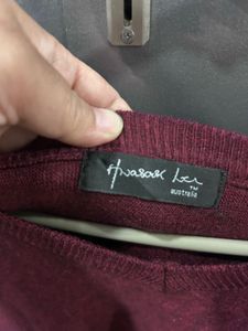 Burgundy Knit Sweater