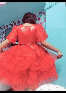 RED TUELLE FAIRYTALE DRESS ✨♥️