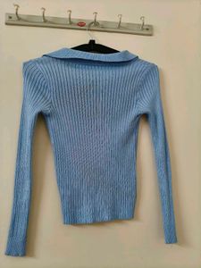 Cute Blue Knit Top