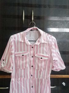 Striped Shirt Dress