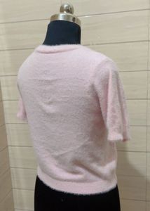 MANGO FUR-EFFECT KNITTED SWEATER