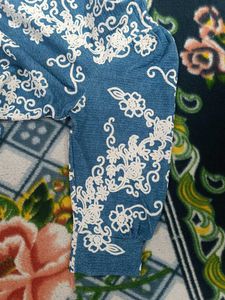 A Line Hip Cover Kurti With Embroidery Work