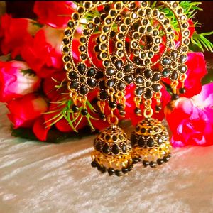 Black And Golden Earrings