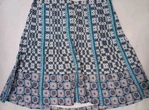 Patterned Midi Skirt