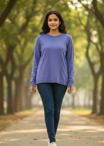 Imported Purple Pullover Sweater