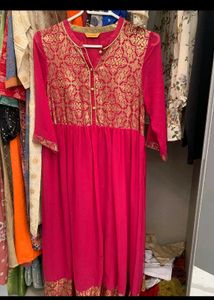 Aurelia Woman Block Print A-line Ethnic Gowns