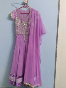 Lavender Anarkali Dress