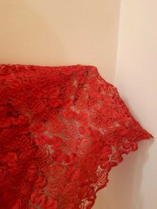 Women Red Lace Top