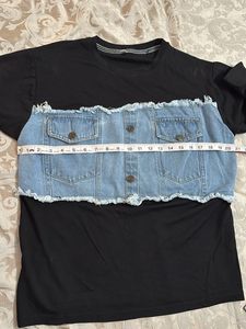 Unique Denim Accent Tee