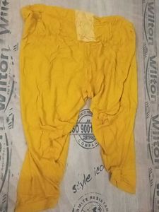 Golden Yellow Linen Shalwar Salwar