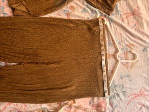 Mango Olive Green Ribbed Knit Set - Relaxed Fit