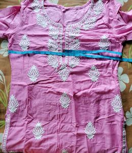 Pinteresty Pink Short Kurti For Women