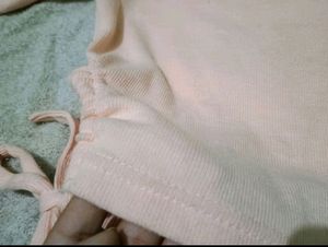 Peach Cinched Long Sleeve Top
