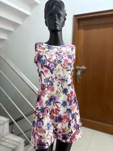 Floral Design Mini Dress