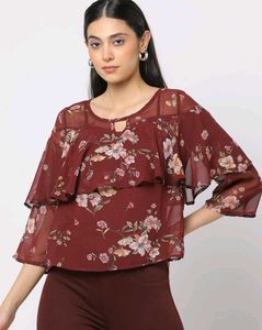 Floral Top+Camisole Set
