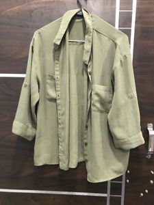 Olive Georgette Shirt
