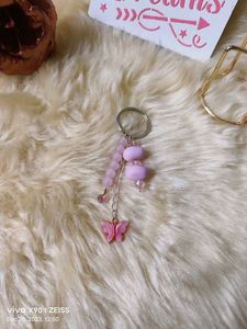 Pink Butterfly Key Chain 💗😍