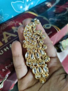 Gold Peacock Hair Clip