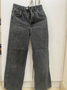 Striped Crop Top &amp; Wide Leg Jeans