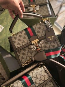 Gucci Bee Queen Top Handle Shoulder Bag